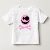 Schaap en kruisbeenderen. Roze en zwart. Kinder Shirts (Voorkant)