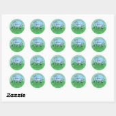 Schaap en lam ronde sticker (Vel)