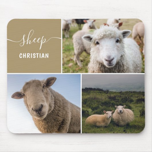 Schaap Foto Collage Op Maat Muismat (Voorkant)