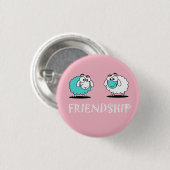 Schaap Funky Vriendschaps Knop Ronde Button 3,2 Cm (Voorkant /achterkant)