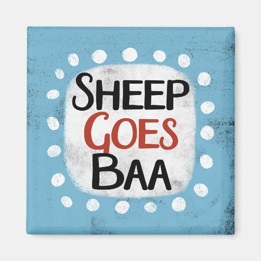 Schaap gaat baa koelkastmagneet magneet (Voorkant)