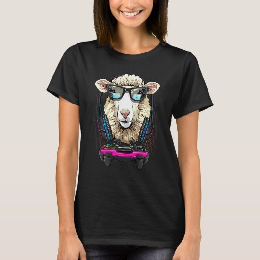 Schaap Gamer Pc Computer Videospel Streamen Gami T-shirt (Voorkant)