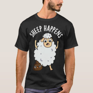 Schaap gebeurt grappig poep puns t-shirt