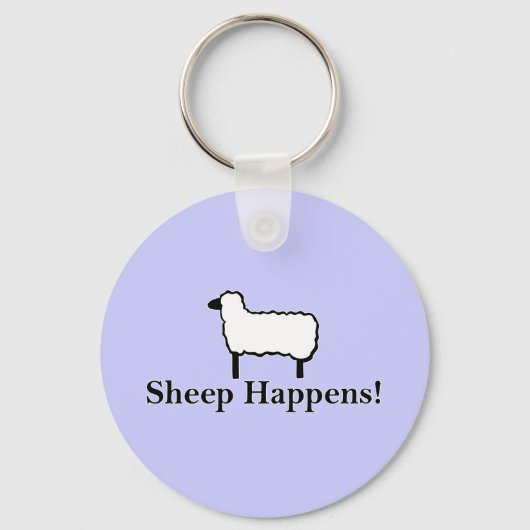 Schaap Gebeurt Grappig Schaap Pun Sleutelhanger (Voorkant)