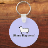Schaap Gebeurt Grappig Schaap Pun Sleutelhanger (Voorkant)