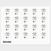 Schaap Gebeurt Grappige Poep Pun Ronde Sticker (Vel)