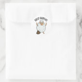 Schaap Gebeurt Grappige Poep Pun Ronde Sticker (Tas)