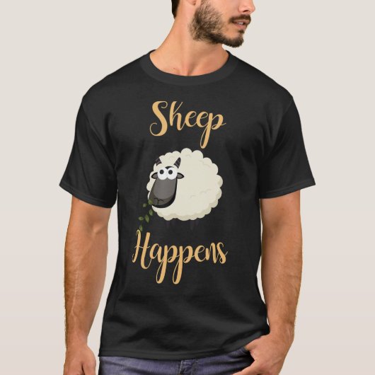 Schaap gebeurt, schapenliefhebber t-shirt (Voorkant)