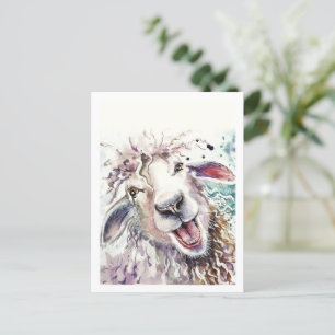 Schaap gelukkig briefkaart