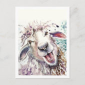 Schaap gelukkig briefkaart (Voorkant)