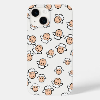 Schaap gezicht schattig voor kinderen Case-Mate iPhone 14 hoesje