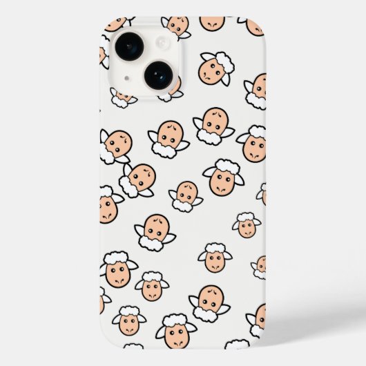 Schaap gezicht schattig voor kinderen Case-Mate iPhone case (Achterkant)