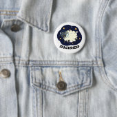 Schaap grappige astronaut ruimte grap ronde button 5,7 cm (In situ)