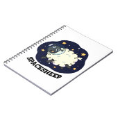 Schaap Grappige Astronaut Schaap Stunt Notitieboek (Linkerzijde)