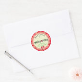 Schaap handgemaakt breien haakwerk Kerst sticker (Envelop)