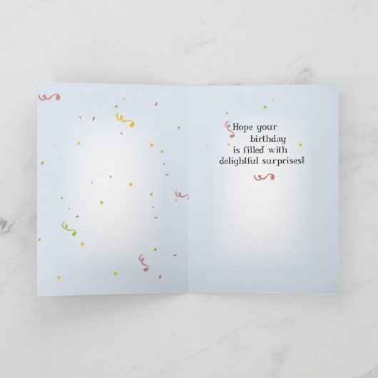 Schaap hart ballon verjaardag kaart (Binnen)