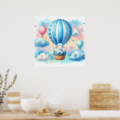 Schaap Hete Luchtballon Jongen Poster (Keuken)