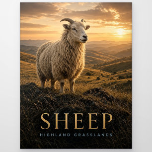 Schaap Hoogland Graslanden Wilde Dieren DIER Briefkaart