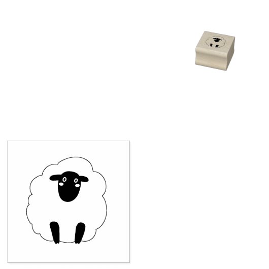 Schaap Hout Art Stamp Rubberstempel (Gestempeld)