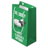 Schaap, iemand die jarig is klein cadeauzakje (Voorkant Gekanteld)
