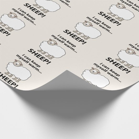Schaap, ik kan mezelf warme schapen houden cadeaupapier (Hoek)
