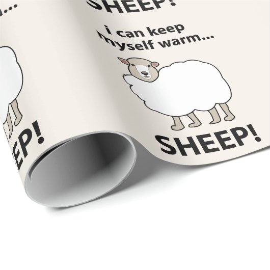 Schaap, ik kan mezelf warme schapen houden cadeaupapier (Rol Hoek)
