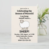 Schaap, ik kan mezelf warme schapen houden kaart (Staand voorkant)