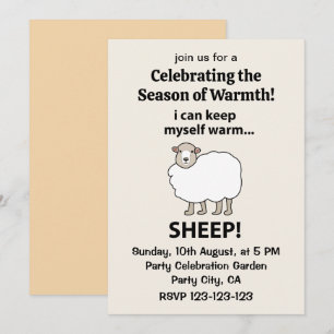 Schaap, ik kan mezelf warme schapen houden kaart