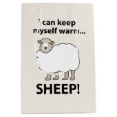 Schaap, ik kan mezelf warme schapen houden medium cadeauzakje (Voorkant)