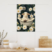 Schaap In Bad Poster, Grappige Dieren Poster (Keuken)