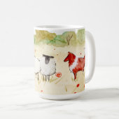 Schaap in de wei koffiemok (Voorkant rechts)