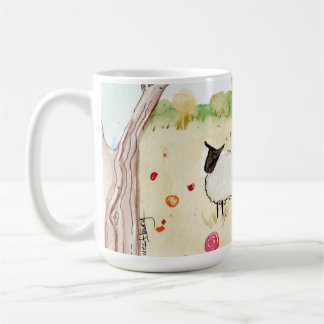 Schaap in de wei koffiemok