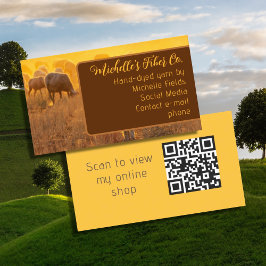 Schaap in de wei QR-code Brei Visitekaartjes