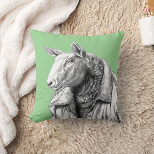 Schaap in jeansjas (Moegi) Kussen (Deken)