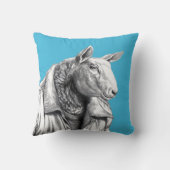 Schaap in jeansjas (Old-School Blue) Kussen (Achterkant)