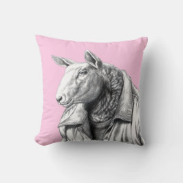 Schaap in jeansjas (Ume) Kussen