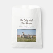 Schaap in veld fotosjabloon klant dank u bedankzakje (Voorkant)