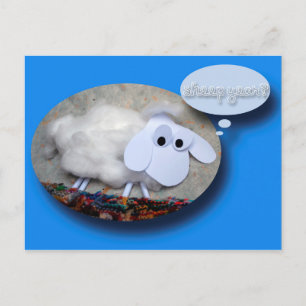 Schaap Jaar Schattige Chinees Nieuwjaar Zodiac P Feestdagenkaart