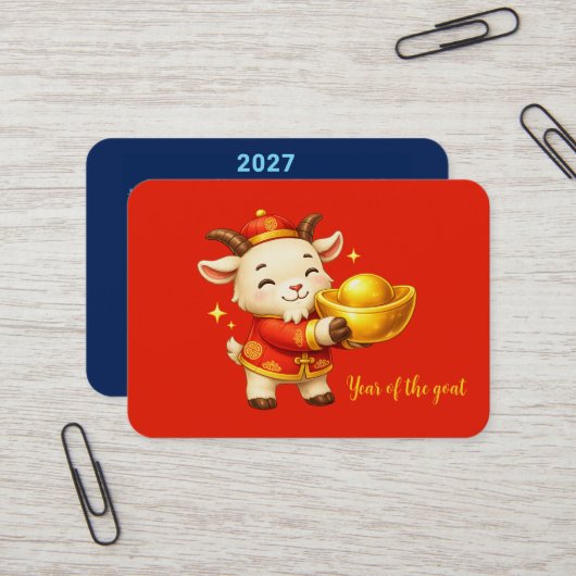 Schaap kalender 2027 visitekaartje (Voorkant / Achterkant in situ)