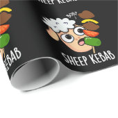 Schaap Kebab Funny Shish Kebab Pun Dark BG Cadeaupapier (Rol Hoek)