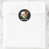 Schaap Kebab Funny Shish Kebab Pun Dark BG Ronde Sticker (Tas)