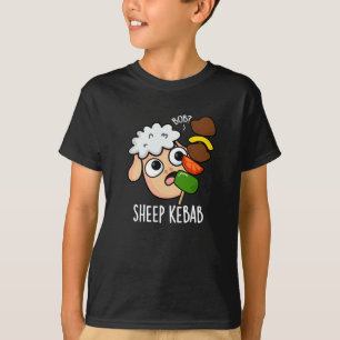 Schaap Kebab Funny Shish Kebab Pun Dark BG T-shirt