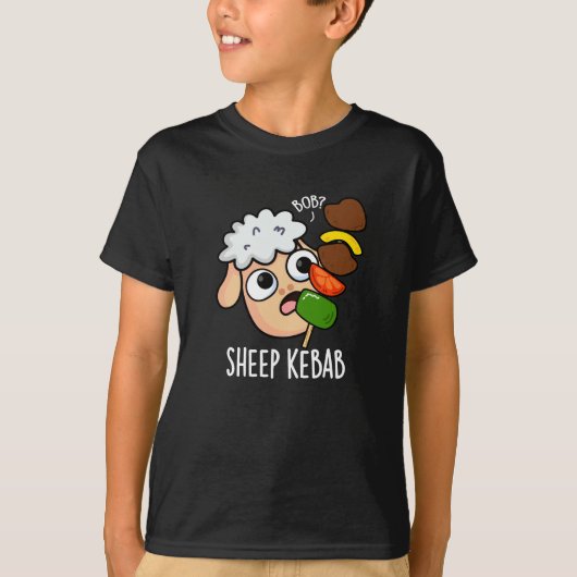 Schaap Kebab Funny Shish Kebab Pun Dark BG T-shirt (Voorkant)