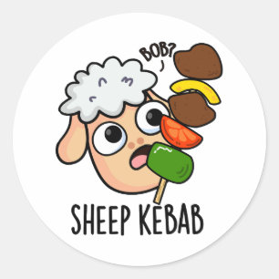 Schaap Kebab Funny Shish Kebab Pun Ronde Sticker