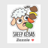 Schaap Kebab Funny Shish Kebab Pun Sticker (Vel)