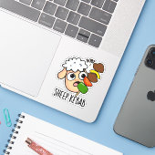Schaap Kebab Funny Shish Kebab Pun Sticker (Laptop met iPhone)