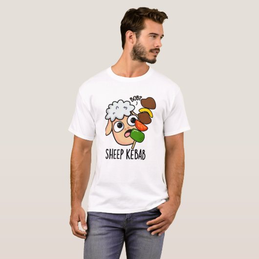 Schaap Kebab Funny Shish Kebab Pun T-shirt (Voorkant volledig)