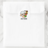 Schaap Kebab Grappige Shish Kebab Spelling Ronde Sticker (Tas)