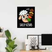 Schaap Kebab Grappige Shish Kebab Woordspeling Don Poster (Thuiskantoor)