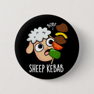 Schaap Kebab Grappige Shish Kebab Woordspeling Don Ronde Button 5,7 Cm